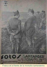 Franco en el frente de la montaa santanderina.