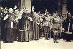 Franco con el clero en Santiago