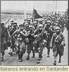 Italianos entrando en Santander.