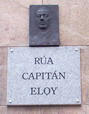 Los repuestos placa y busto de Capitn Eloy.-