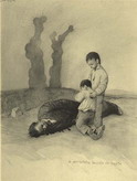 Castelao.- Galicia Mrtir.- "La ltima leccin del Maestro".