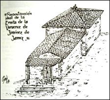 Vista de la Ermita. Dibujo a plumilla de Porfirio Gordn.