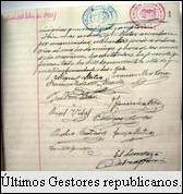 Firmas de los ltimos Gestores republicanos.