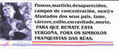 La pancarta y pegatinas de la campaa.-
